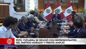 Reunión en Palacio de Gobierno con partidos políticos. América Noticias