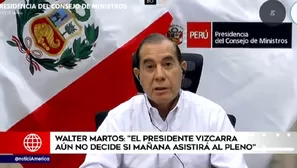 Walter Martos, presidente del Consejo de Ministros.