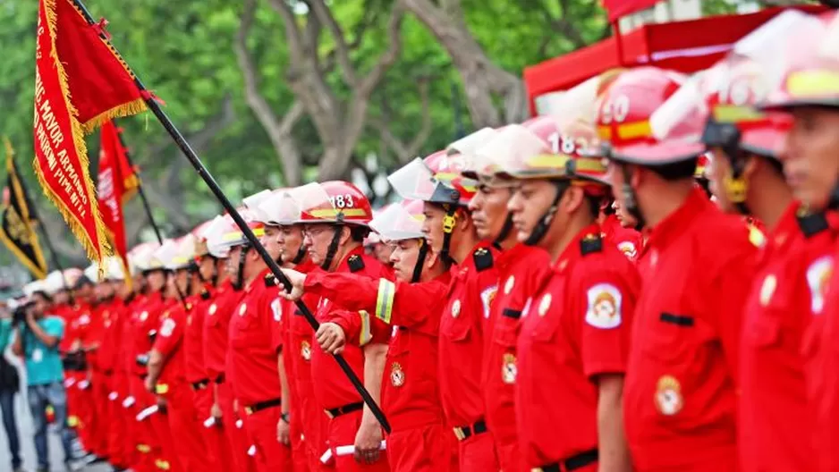 Bomberos. Foto: Andina