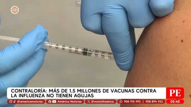Contraloría: Más de 1.5 millones de vacunas contra la influenza no tienen agujas. Foto: América Noticias