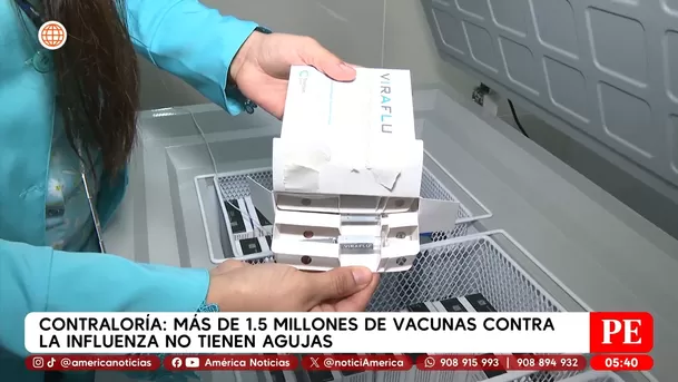 Contraloría: Más de 1.5 millones de vacunas contra la influenza no tienen agujas. Foto: América Noticias
