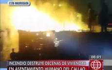 Más de 150 damnificados dejó incendio en asentamiento humano del Callao - Noticias de cortocircuito