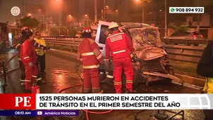 Más de 1500 personas murieron en accidentes de tránsito en el primer semestre del 2024. Foto y video: América Noticias