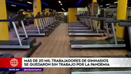 Más de 20 000 trabajadores de gimnasios se quedaron sin laborar por la pandemia