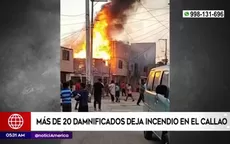 Más de 20 damnificados tras incendio en el Callao - Noticias de callao