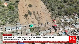 Más de 30 casas quedaron sepultaron tras deslizamiento de rocas en Huánuco. Foto y video: América Noticias