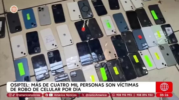 Más de 4 mil personas sufren robo de celular cada día en Perú. Foto: América Noticias Más de 4 mil personas sufren robo de celular cada día en Perú. Foto: América Noticias