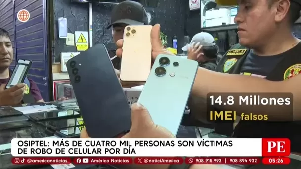 Más de 4 mil personas sufren robo de celular cada día en Perú. Foto: América Noticias Más de 4 mil personas sufren robo de celular cada día en Perú. Foto: América Noticias