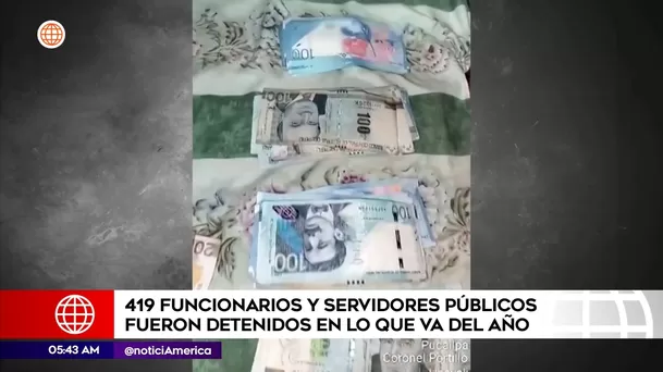 Más de 400 funcionarios detenidos en lo que va del año. Foto: América Noticias