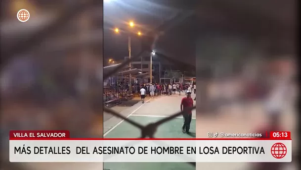 Más detalles del asesinato de hombre en losa deportiva en Villa El Salvador. Foto: América Noticias