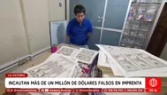 Más de un millón de dólares falsos en imprenta en La Victoria