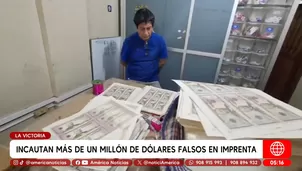Incautan más de un millón de dólares falsos en imprenta en La Victoria. Foto y video: América Noticias