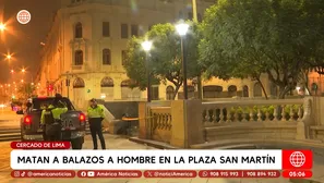 Matan a balazos a hombre en la Plaza San Martín en el Cercado de Lima. Foto y video: América Noticias