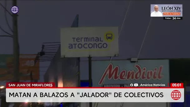 Asesinan a balazos a jalador de colectivos en San Juan de Miraflores. Foto: América Noticias Asesinan a balazos a jalador de colectivos en San Juan de Miraflores. Foto: América Noticias