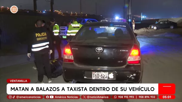 Matan a balazos a un taxista dentro de su vehículo en Ventanilla. Foto: América Noticias