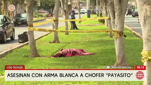 Asesinan a chofer con arma blanca cerca de su vivienda en Los Olivos. Foto: América Noticias