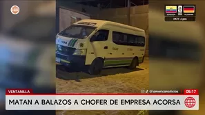 Matan a chofer de la empresa Acorsa en Ventanilla. Foto y video: América Noticias