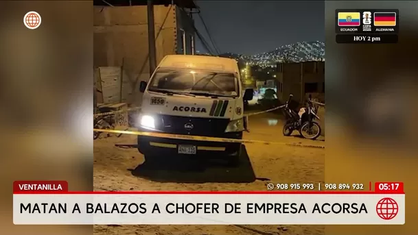 Matan a chofer de la empresa Acorsa en Ventanilla. Foto: América Noticias
