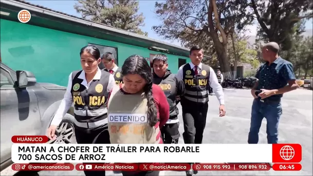 Matan a chofer de tráiler en Huánuco para robarle 700 sacos de arroz. Foto: América Noticias Matan a chofer de tráiler en Huánuco para robarle 700 sacos de arroz. Foto: América Noticias