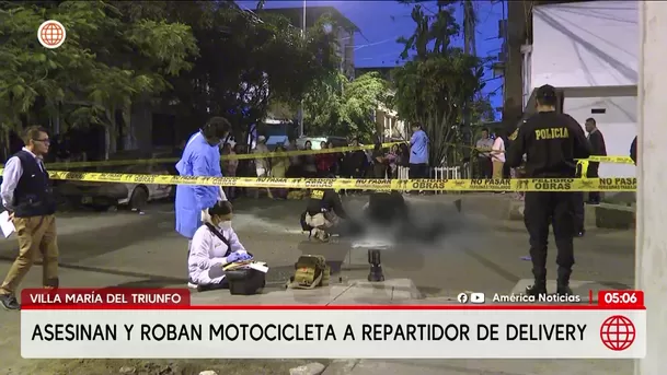 Asesinan a repartidor de delivery para robarle moto en Villa María del Triunfo. Foto: América Noticias Asesinan a repartidor de delivery para robarle moto en Villa María del Triunfo. Foto: América Noticias