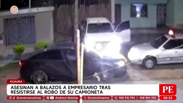 Asesinan a empresario que se resistió al robo de su camioneta en Huaura. Foto: América Noticias