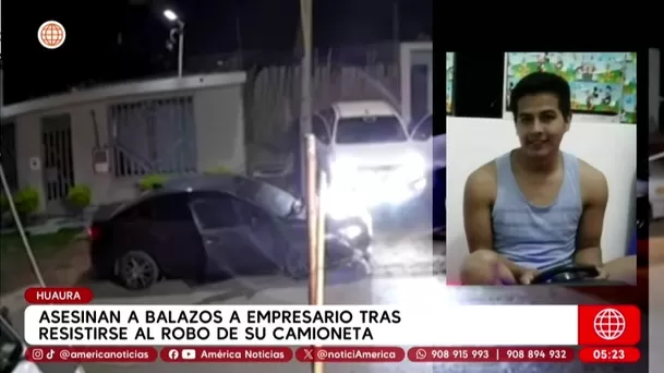 Asesinan a empresario que se resistió al robo de su camioneta en Huaura. Foto: América Noticias