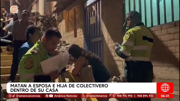 Matan a esposa e hija de colectivero dentro de su casa en Carabayllo. Foto: América Noticias Matan a esposa e hija de colectivero dentro de su casa en Carabayllo. Foto: América Noticias