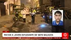 Matan a estudiante de siete balazos en el distrito de Ate
