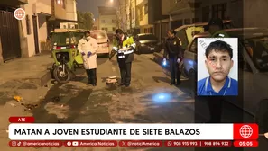 Matan a estudiante de siete balazos en el distrito de Ate. Foto y video: América Noticias