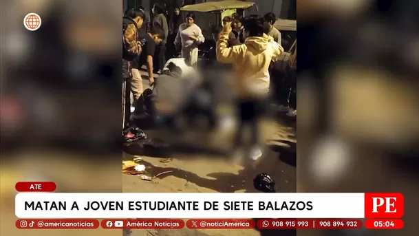 Matan a estudiante de siete balazos en el distrito de Ate. Foto: América Noticias