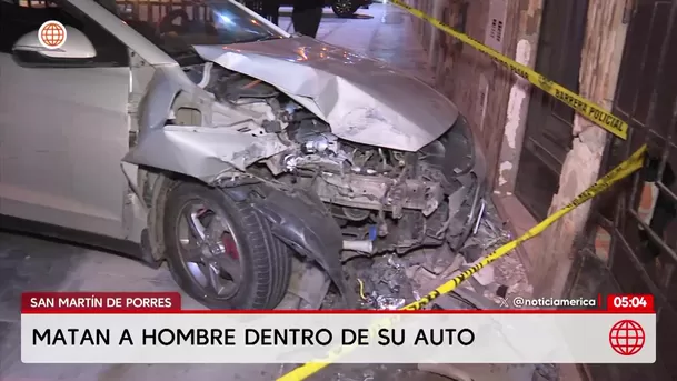 Matan a hombre dentro de su auto en San Martín de Porres. Foto: América Noticias