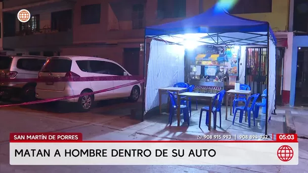 Matan a hombre dentro de su auto en San Martín de Porres. Foto: América Noticias