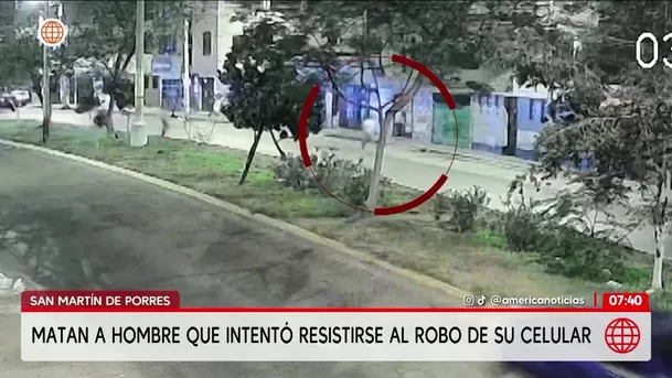 Matan a hombre por resistirse al robo de su celular en San Martín de Porres. Foto: América Noticias