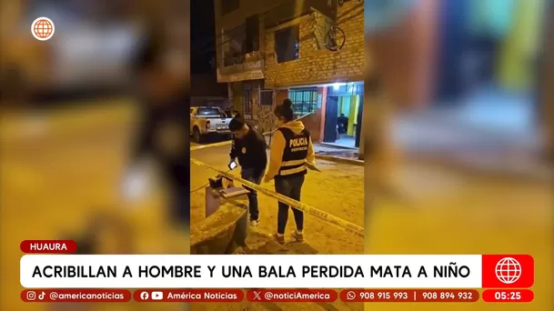 Sicarios matan a hombre y una bala perdida acaba con la vida de un niño en Huaura. Foto: América Noticias