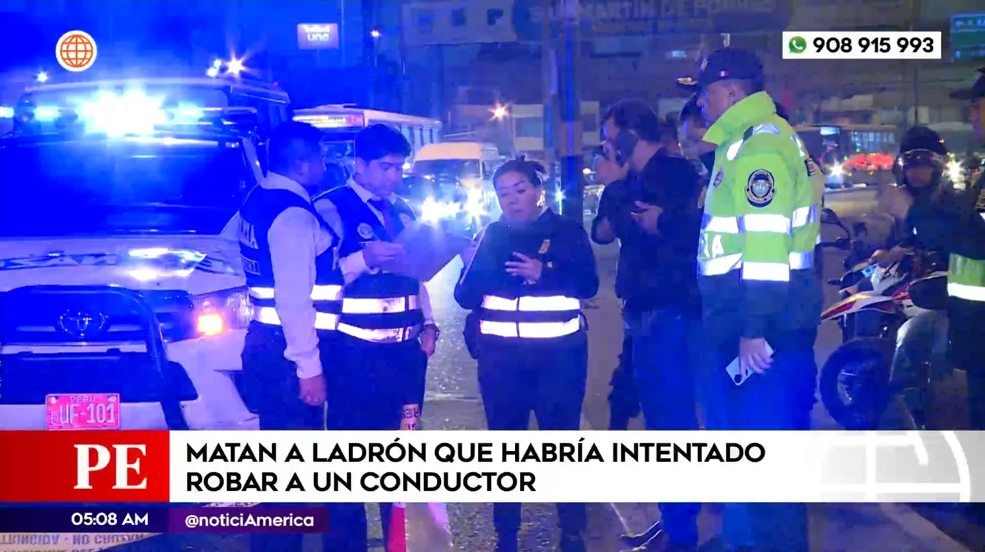 Matan a ladrón que habría intentado robar a conductor. Foto: América Noticias