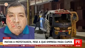 Matan a mototaxista en Comas pese a pago de cupos extorsivos. Foto y video: América Noticias