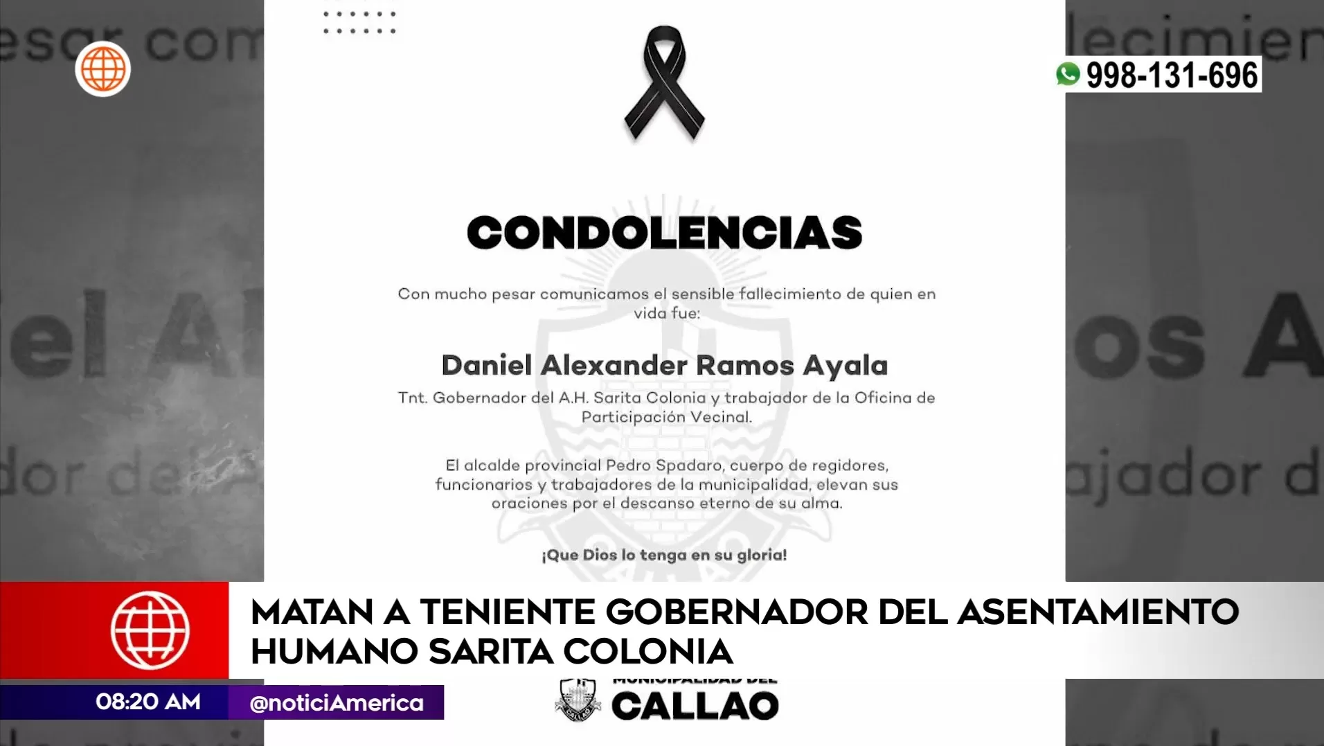 Municipio emitió comunicado dando las condolencias | América Televisión