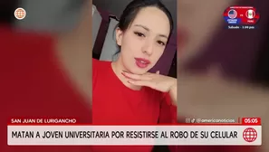 Asesinan a joven universitaria por un celular en San Juan de Lurigancho. Foto y video: América Noticias