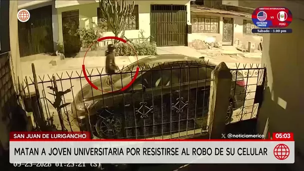 Asesinan a joven universitaria por un celular en San Juan de Lurigancho. Foto: América Noticias Asesinan a joven universitaria por un celular en San Juan de Lurigancho. Foto: América Noticias