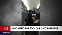 Matucana: Caída de roca en un bus provoca la muerte de un menor. Video: América