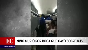 Matucana: Caída de roca en un bus provoca la muerte de un menor. Video: América