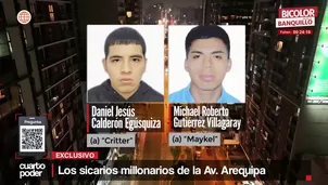Los sicarios millonarios de la Av. Arequipa. Foto y video: Cuarto Poder