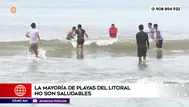 Mayoría de playas del litoral no son saludables