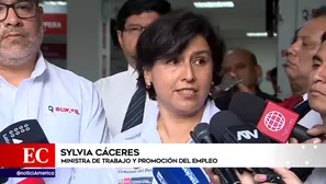 Sylvia Cáceres, ministra de Trabajo. América Noticias