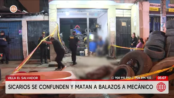 Mecánico fue asesinado por equivocación a balazos en Villa El Salvador. Foto: América Noticias Mecánico fue asesinado por equivocación a balazos en Villa El Salvador. Foto: América Noticias