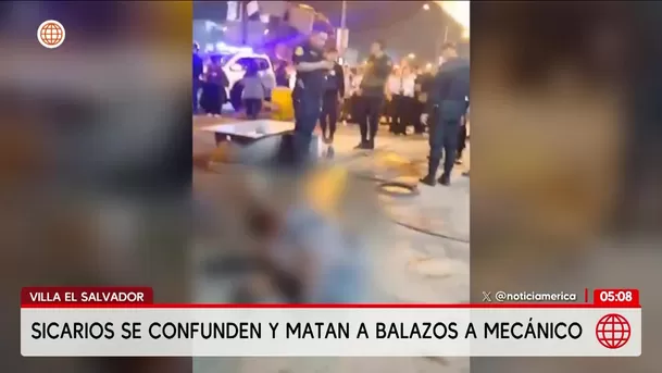 Mecánico fue asesinado por equivocación a balazos en Villa El Salvador. Foto: América Noticias Mecánico fue asesinado por equivocación a balazos en Villa El Salvador. Foto: América Noticias