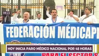 Médicos acatan paro. (Canal N)