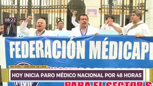 Médicos acatan paro. (Canal N)