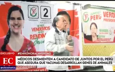 Médicos desmienten a candidato de Juntos por el Perú que asegura que vacunas desarrollan genes de animales - Noticias de osman-morote