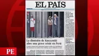 Tapa de hoy del diario El País